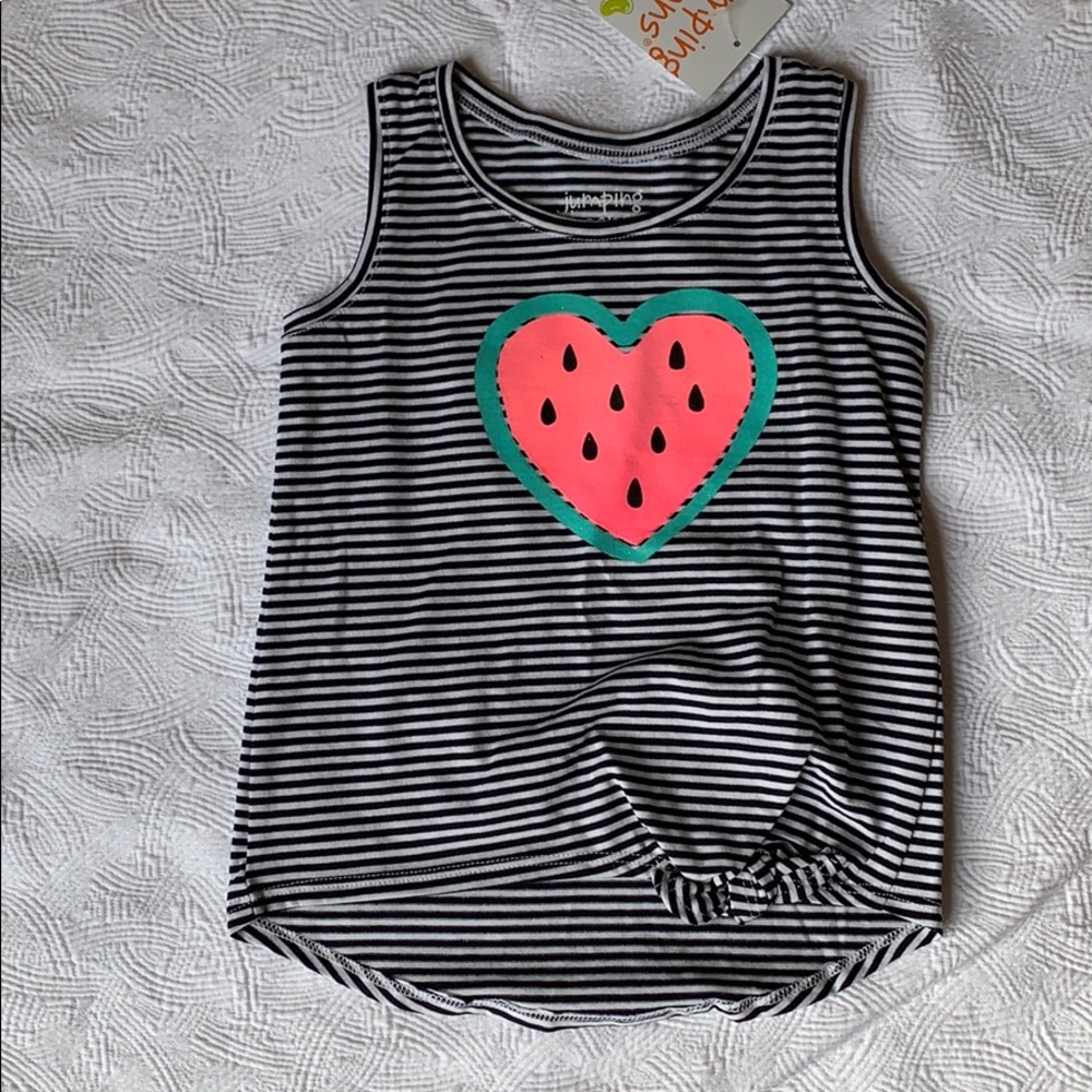 Jumping beans girls pink heart tank top